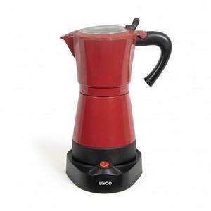 Cafetiera electrica pentru moka Livoo DOD117RC, Capacitate 300 ml (Rosu) imagine