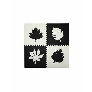 Covoras de joaca Momi Puzzle 3D Feli, 120 x 120 cm (Alb/Negru) imagine