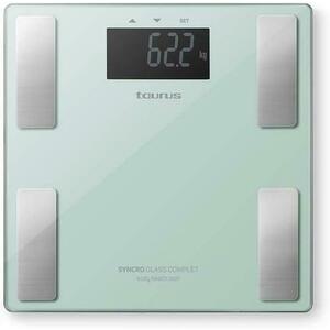 Cantar corporal digital Taurus Syncro Glass Complet, max 180kg (Verde) imagine