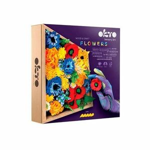 Set creativ Sensory Art - Flowers, Argila (Multicolor) imagine
