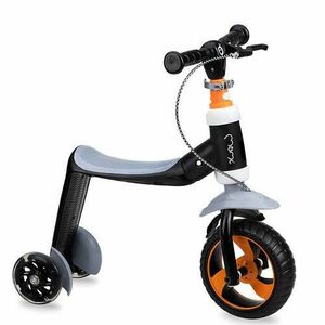 Trotineta transformabila 2 in 1 MoMi ELIOS, roti cu lumini LED, Negru imagine