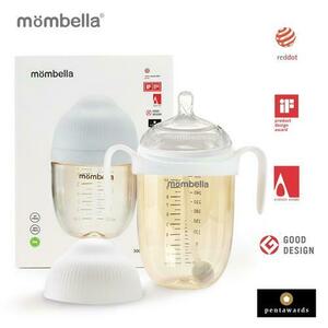 Biberon Anticolici Mombella Breast-Like, 300ml, Tetina 360° XL Flux Consistent, PPSU, Alb imagine