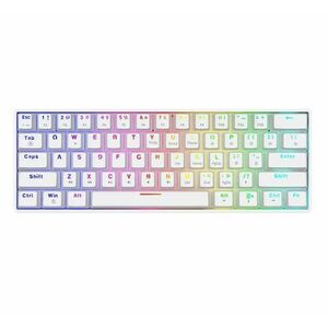 Tastatura gaming mecanica Savio Whiteout X2, Red Outemu, Hot Swap, Iluminare RGB (Alb) imagine