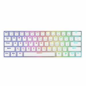 Tastatura gaming mecanica Savio Whiteout X2, USB, Iluminare RGB, Switch-uri Blue Outemu, Hot Swap (Alb) imagine