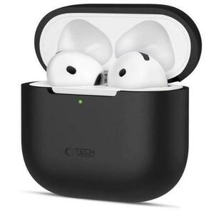 Husa Tech-Protect Silicone pentru Apple AirPods 4, Neagra imagine