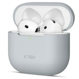 Husa Tech-Protect Silicone pentru Apple AirPods 4, Gri imagine