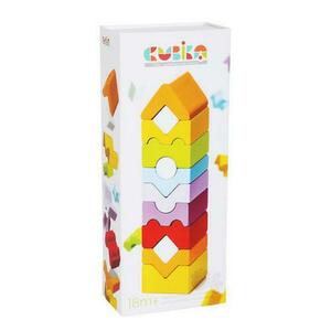 Jucarie din lemn Cubika - Set Constructii Turn imagine