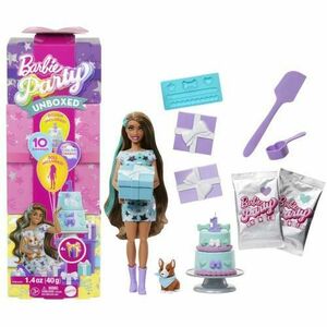 Papusa Barbie Party Unboxed Reveal, bruneta imagine