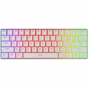 Tastatura Gaming Mecanica Genesis THOR 660 G2 RGB Gateron Brown Switch, Bluetooth/USB, layout US (Alb) imagine