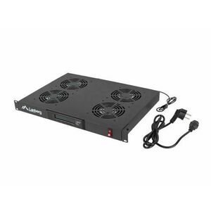 Panou ventilatie Lanberg 1U, 19inch, 4 ventilatoare, 230 V (Negru) imagine