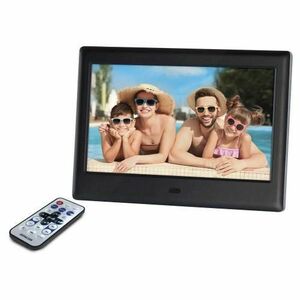 Rama foto digitala Sencor SDF 782 BK, Ecran IPS HD 7inch, 1024 x 600, Difuzor, Cititor card SD/SDHC/MMC (Negru) imagine