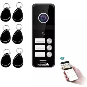 VideoInterfon Smart wireless WiFi Mentor SY062 Full-HD 2MP IR IP65 acces 3 familii Aplicatie/Card/Buton imagine