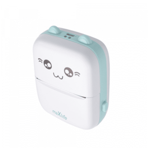 Imprimanta Foto Portabila MaXlife MXTP-100, Bluetooth, 1.000 mAh, printare alb-negru (Albastru/Alb) imagine
