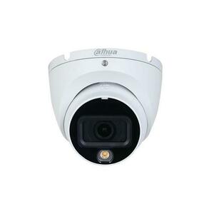Camera supraveghere exterior Dome cu iluminare duala Dahua HAC-HDW1500TLM-IL-A-0280B-S2, 5 MP, IR/lumina alba 20 m, 2.8 mm, microfon imagine