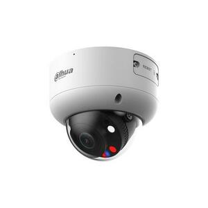 Camera supraveghere exterior IP Dome cu iluminare duala Dahua WizSense TiOC Active Deterrence IPC-HDBW3849R1-ZAS-PV-27135, 8 MP, 2.7 mm - 13.5 mm, lumina alba 40 m, IR 50 m, microfon, slot card, PoE imagine
