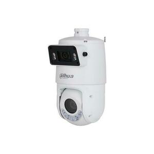 Camera supraveghere exterior IP Speed Dome PTZ Dahua TiOC WizSense SDT4E425-4F-GB-A-PV1-0400, 4MP+4MP, 5-125 mm, 25x, IR 100m, lumina alba 50m, PoE+, slot card, Active deterrence, Smart dual light+, Auto tracking imagine