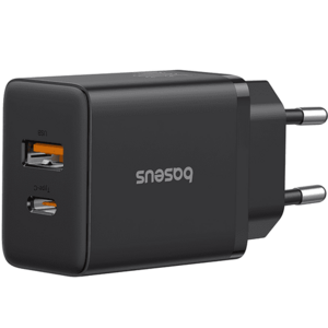 Incarcator Retea Baseus Cube P10111403113-00, 20W, 3A, 1 x USB-A, 1 x USB-C, Negru imagine