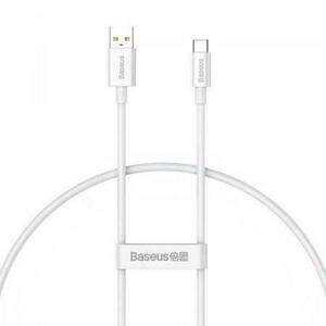 Cablu de date Baseus Superior, Fast Charging, USB la USB Type-C 100W, 1m, Alb imagine