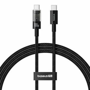 Cablu de date Baseus Gem, Fast Charging, USB Type-C la USB Type-C 100W, 2m, Negru imagine