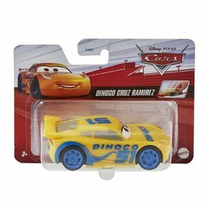 Masinuta cu sistem pullback Disney Cars - Dinoco Cruz Ramirez (Galben/Albastru) imagine