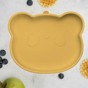 Farfurie din silicon cu ventuza AppeKids The Little Bear Honey, 6 luni+ imagine