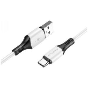 Cablu alimentare si date Borofone BX79, Fast Charging, USB la USB Type-C 3A, 1m, Alb imagine