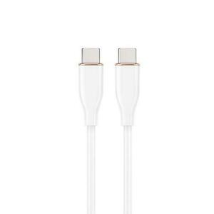 Cablu alimentare si date GEMBIRD CC-USB2S-CMCM-1.5M-W, USB 2.0 Type-C (T) la USB 2.0 Type-C (T), 60W, 1.5m, protectie silicon, Alb imagine