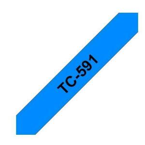 Banda Laminata Brother TC591, 9mm (Negru/Albastru) imagine