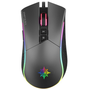 Mouse Gaming Inca IMG-GT19, Wired, 4800 dpi, RGB, 7 butoane, USB (Negru/Gri) imagine