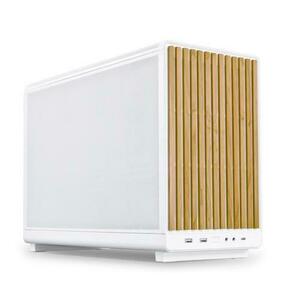 Carcasa Lian Li DAN A3 Wood Edition mATX, Alb/Maro imagine