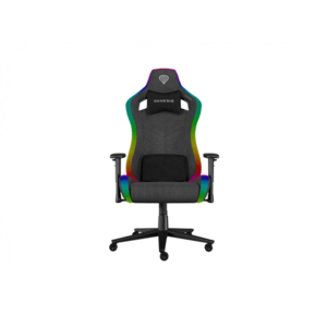 Scaun gaming Genesis TRIT 660, iluminare RGB, reglabil, Manere 2D, Negru/Gri imagine