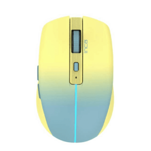 Mouse Inca IWM-511RS, 800-1600 dpi, Wireless 2.4 GHz, Bluetooth, USB (Galben/Albastru) imagine