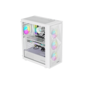 Carcasa GENESIS DIAXID 605 ARGB, Middle Tower, tempered glass, Alb imagine
