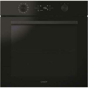 Cuptor incorporabil Candy Titanium CA6 N5B3LYTB, Electric, 78 litri, Curatare Pirolitica & curatare cu abur, WiFi, Tehnologie STEAM Lite, 13 functii, Raft telescopic, Clasa A++ (Negru) imagine