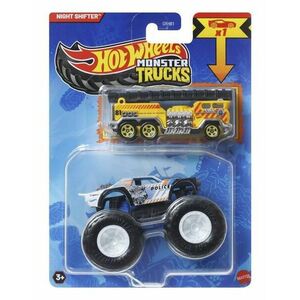 Set masina Hot Wheels Monster Truck si masina Night Shifter (Multicolor) imagine