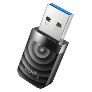 Adaptor wireless CUDY WU1300S, Dual-Band, WiFi 5 (Negru) imagine
