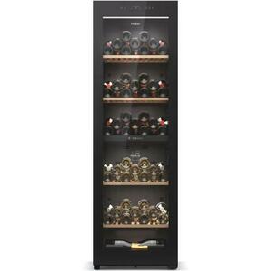 Racitor vinuri Haier HWS236GDEH1, 236 sticle, 2 zone, Iluminare LED, Clasa E, H 190 cm (Negru) imagine