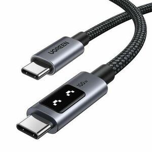 Cablu Ugreen Uno USB-C la USB-C 100W, Super Fast Power Delivery, Led Display, 1m, Negru imagine
