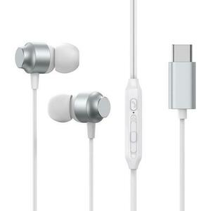 Casti Stereo Joyroom JR-EC06, USB-C, Microfon, Difuzor Dinamic Hi-Fi 10mm (Argintiu) imagine
