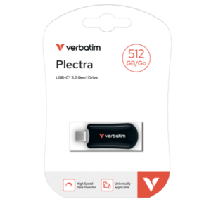Stick Memorie Verbatim Plectra, 512GB, USB-C (Negru) imagine