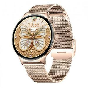 Smartwatch Blavec M01 Vesta, Ecran AMOLED 1.43inch, Procesor JL7013, Bluetooth, IP67 (Roz/Auriu) imagine