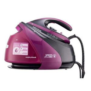 Statie de calcat MORPHY RICHARDS, SteamPro, 3000 W, Capacitate 1.6 L, 7 bari, Talpa ceramica, Tehnologie AutoClean (Violet) imagine