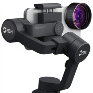 Stabilizator gimbal pe 3 axe iSEN Capture 2S, Auto face tracking, Control zoom, Time lapse, 4000mAh (Negru) imagine
