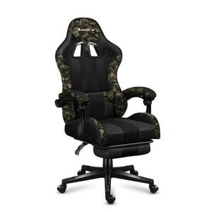Scaun gaming Huzaro HZ-Force 4.7, Mesh Camo, Suport picioare, Cotiere moi, Perne lombara & cervicala, Cadru otel (Camuflaj/Negru) imagine