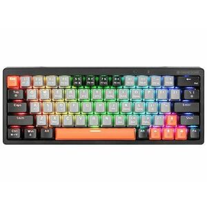 Tastatura Gaming Mecanica Wireless Tracer GAMEZONE EVO1 HOT SWAP 63, Bluetooth/2.4G/USB-C, 63 taste, Switch TNT, HOT SWAP, Iluminare RGB (Gri) imagine