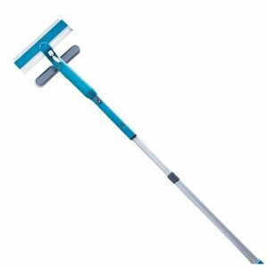 Sistem de curatat geamuri 3 in 1, Mediashop, Livington Window Buddy M37630, Maner telescopic extensibil, Pulverizator, laveta de curatare si racleta (Albastru) imagine