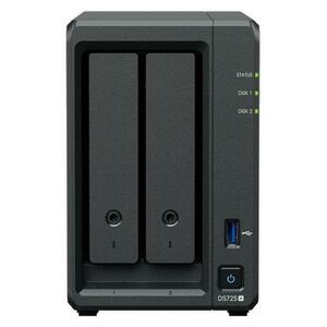 Network Attached Storage Synology DS725+, 2 Bay, AMD Ryzen Dual-Core R1600, 4GB DDR4, M.2 NVMe, 1x 1GbE, 1x 2.5GbE, 1x USB 3.2 Gen 1, 1x USB-C imagine
