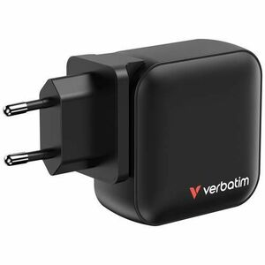 Incarcator Verbatim mini GaN 32231, 100 W, EU/UK/US, 3 x USB-C, 1xUSB-A QC 3.0 (Negru) imagine