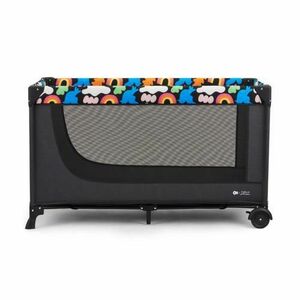 Patut portabil pentru bebelusi Kinderkraft JOY 2, Negru/Gri imagine