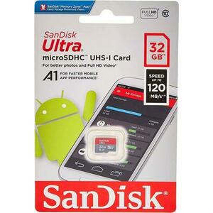 Card de memorie SanDisk Ultra Android, 32GB, microSDHC, Clasa 10, UHS-i U1 imagine